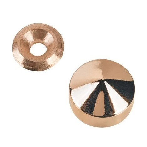 Cache pour vis de 4 à 5 mm QDRC - laiton poli - Ø16 x 8 x 5.1 mm - 9038D16S10