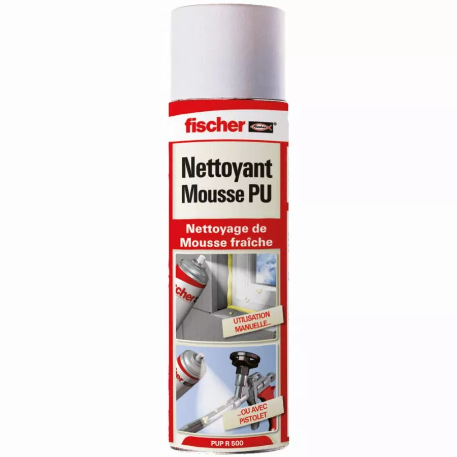Nettoyant PUP R 500 ml FISCHER pour mousse PU - 53386