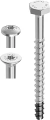 Boite de 50 Vis Multi Monti 6x80 mm HECO SCHRAUBEN - Tête fraisée Ø 11.5 - T30 - Zingué argent - 37137
