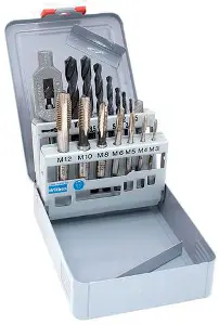 Coffret De 15 Pièces Avec 7 Tarauds GUN HSS Steam + 7 Forets TSX Et 1 Tourne A Gauche Coffret De 15 Pièces Avec 7 Tarauds GUN HSS Steam + 7 Forets TSX Et 1 Tourne A Gauche