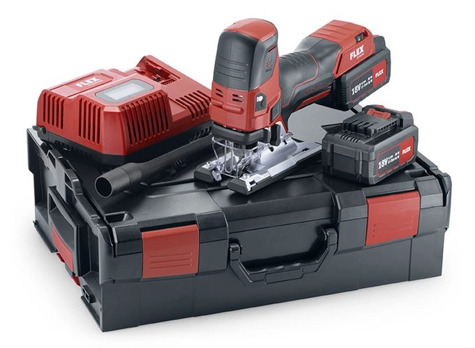 Scie sauteuse 18V JS 18.0-EC/5.0 Set FLEX - 2 batteries + chargeur + coffret + accessoires - 489778