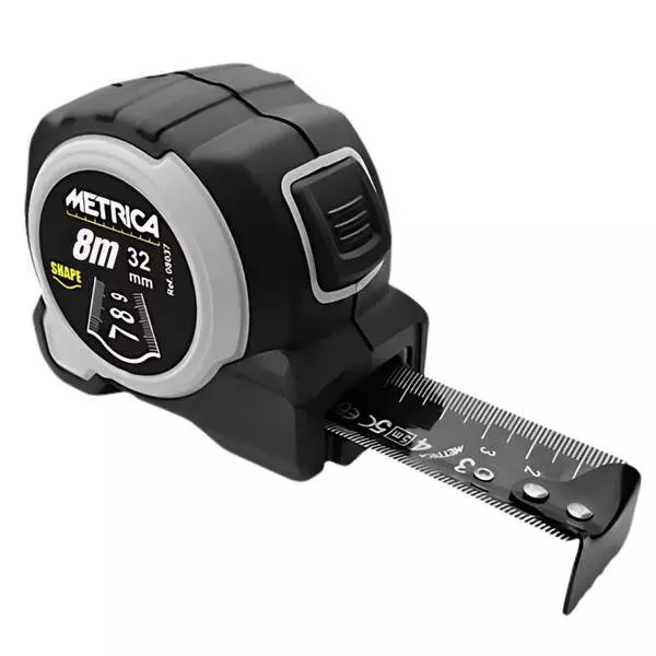 Mètre ruban professionnel autobloquant Métrique SHAPE  8 mx 32 mm - METRICA - 08038