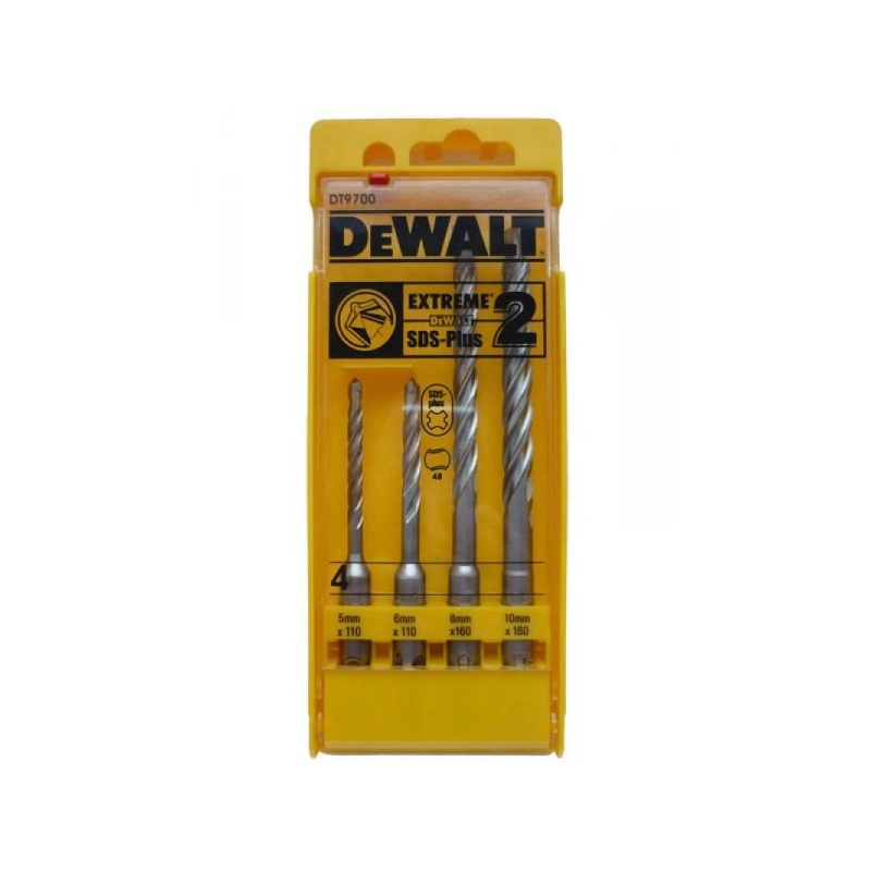 Coffret plastique DEWALT 4 forets SDS-Plus Extreme - Ø 5-6-8-10 - DT9700 Coffret plastique DEWALT 4 forets SDS-Plus Extreme - Ø 5-6-8-10 - DT9700