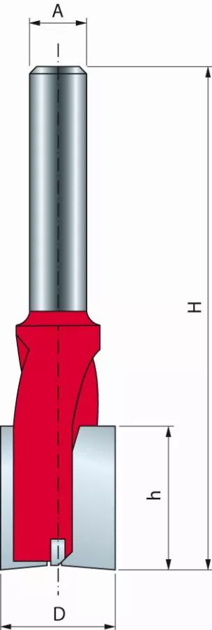 Mèche droite à deux tranchants avec pointe inférieure FREUD - Ø16 H45/85 Q8 Z2+1 - F03FR01577 -17-10008P