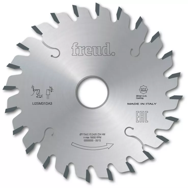 Lame d'inciseur conique industriel FREUD - Ø100 3,1-4,3/2,2 AL20 Z24 conique - F03FS02610 -LI25M31BA3