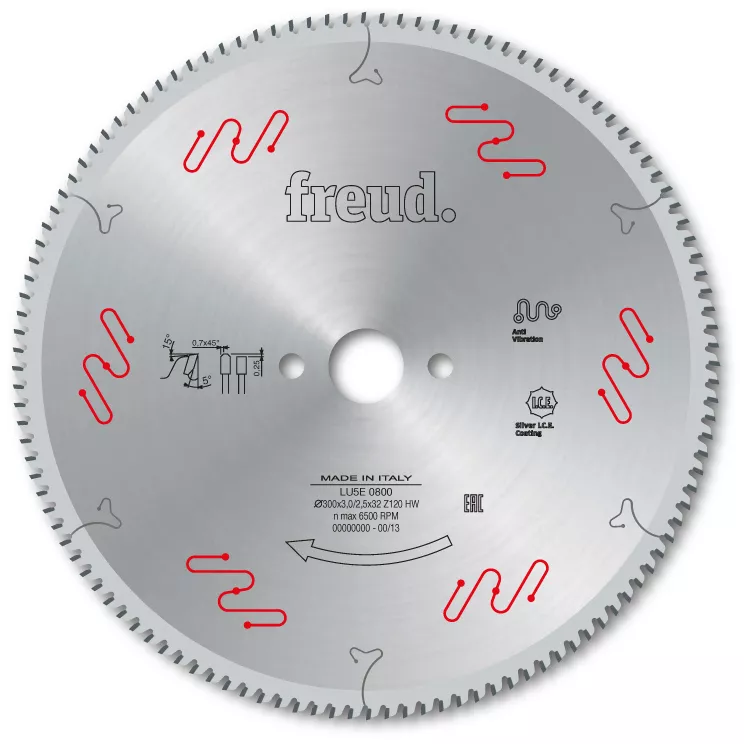 Lame pour métaux non ferreux/PVC/Aluminium FREUD - Ø250 2,8/2,2 AL30 Z100 TP+ - F03FS05324 -LU5E 0100