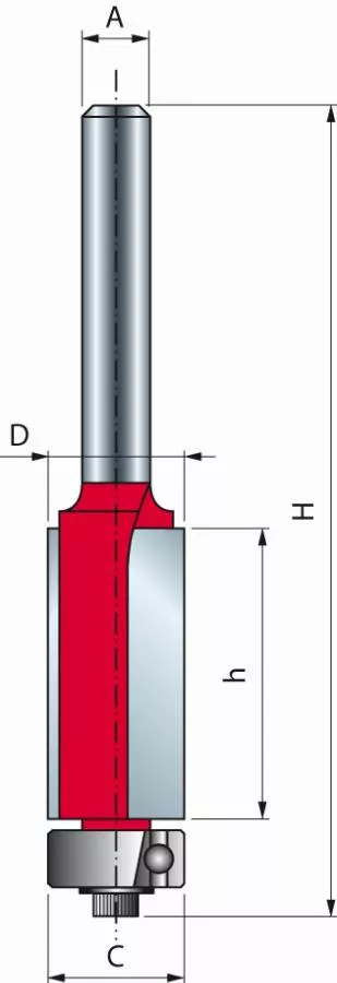 Mèche à ébarber avec roulement FREUD - Ø12,7 H25,4/71,5 Q8 Z2 - F03FR01939 -42-10408P Mèche à ébarber avec roulement FREUD - Ø12,7 H25,4/71,5 Q8 Z2 - F03FR01939 -42-10408P