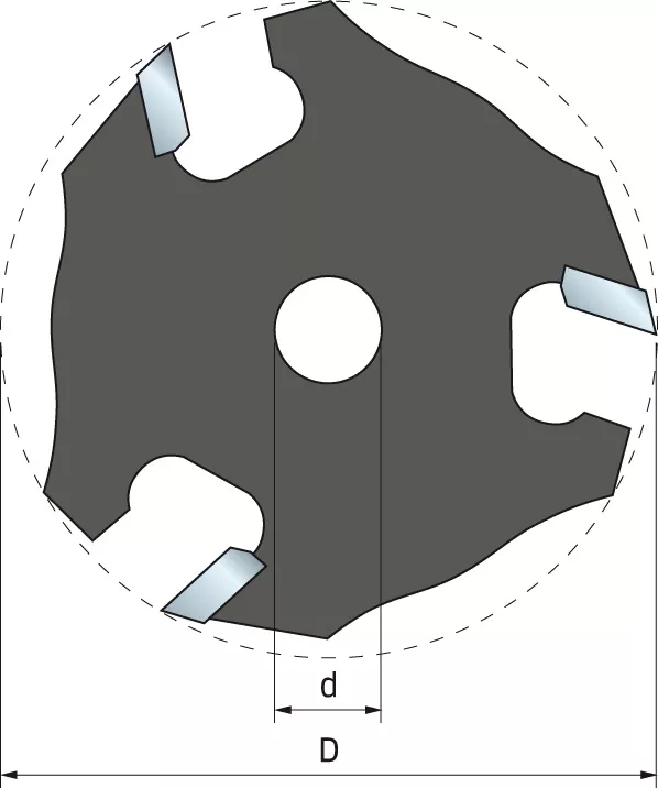Couteau à rainurer FREUD - Ø50,8 H3,97 AL8 Z3 - F03FR02021 -56-10908P