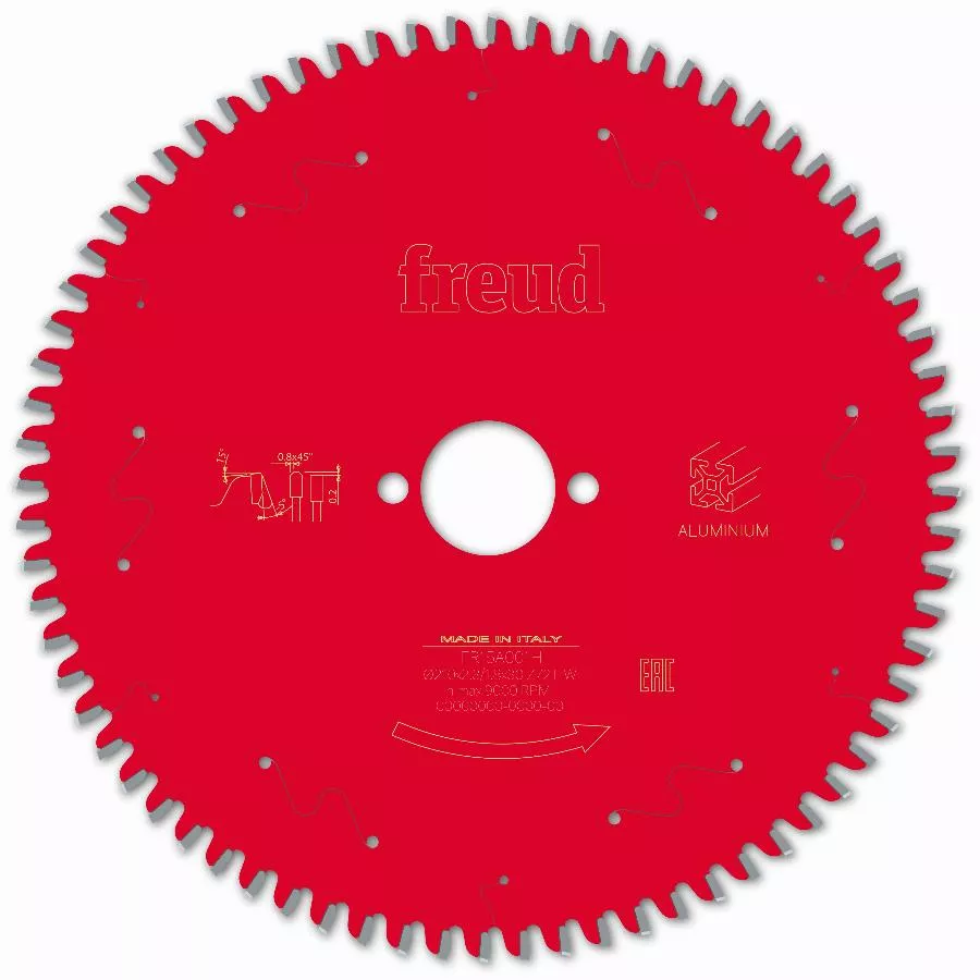 Lame pour scie circulaire portative FREUD - Ø210 2,3/1,8 AL30 Z72 TP -5° - F03FS09817 -FR15A001H