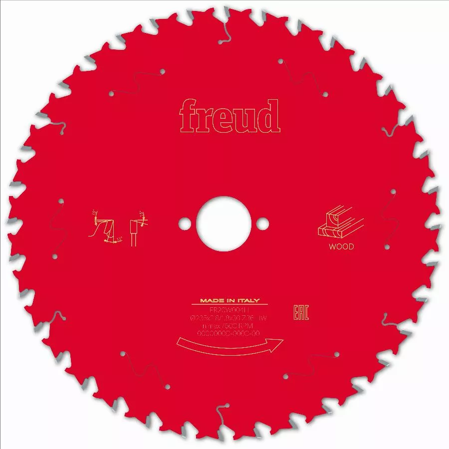 Lame pour scie circulaire portative FREUD - Ø235 2,8/1,8 AL30 Z36 BA 15° - F03FS09734 -FR20W004H