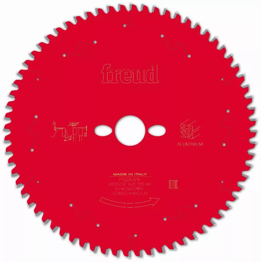 Lame pour scie circulaire portative FREUD - Ø250 2,8/2 AL30 Z68 TP -5° - F03FS09835 -FR23A001T
