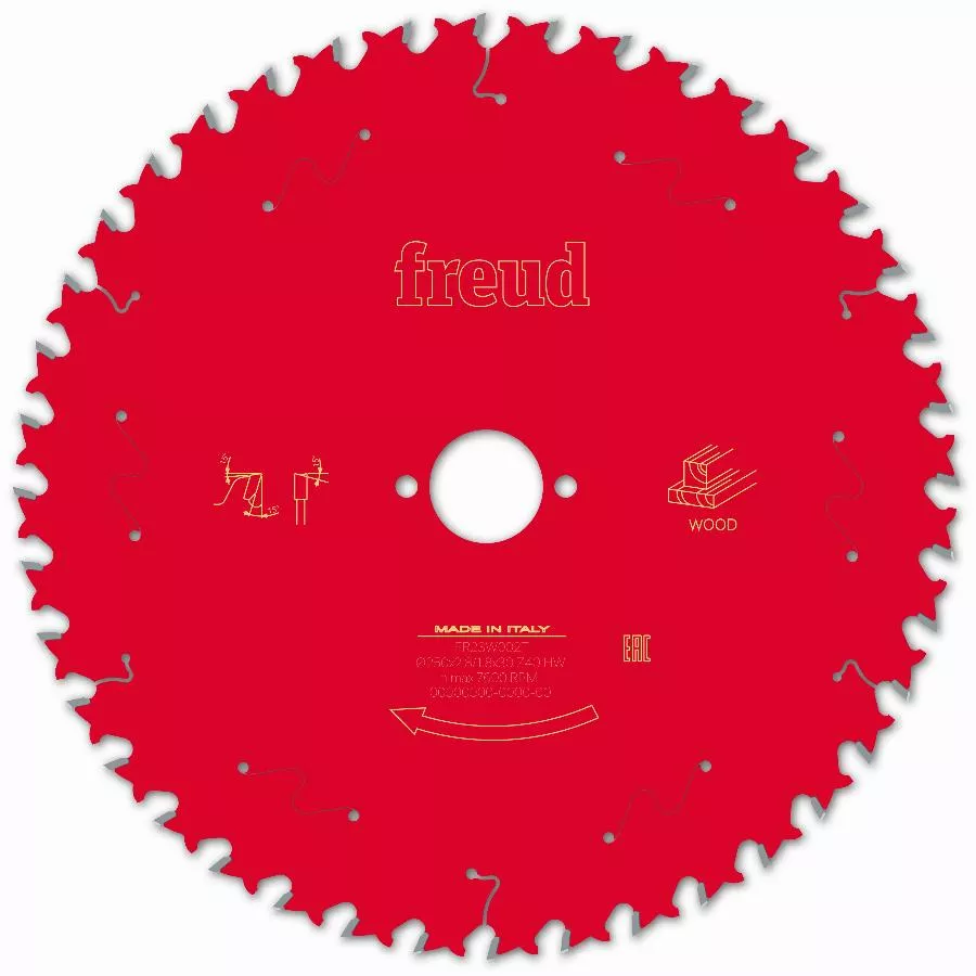 Lame pour scie circulaire portative FREUD - Ø250 2,8/1,8 AL30 Z40 BA 15° - F03FS09775 -FR23W002T