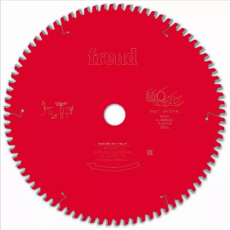Lame pour scie circulaire portative FREUD - Ø305 2,6/2 AL30 Z80 TPB 0° - F03FS09891 -FR29M001M Lame pour scie circulaire portative FREUD - Ø305 2,6/2 AL30 Z80 TPB 0° - F03FS09891 -FR29M001M