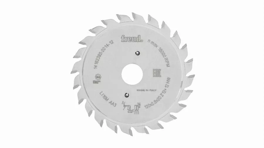 Lame d'inciseur extensible standard FREUD - Ø120 2,8-3,6 AL20 Z12+12 - F03FS02485 -LI16M AA3 Lame d'inciseur extensible standard FREUD - Ø120 2,8-3,6 AL20 Z12+12 - F03FS02485 -LI16M AA3