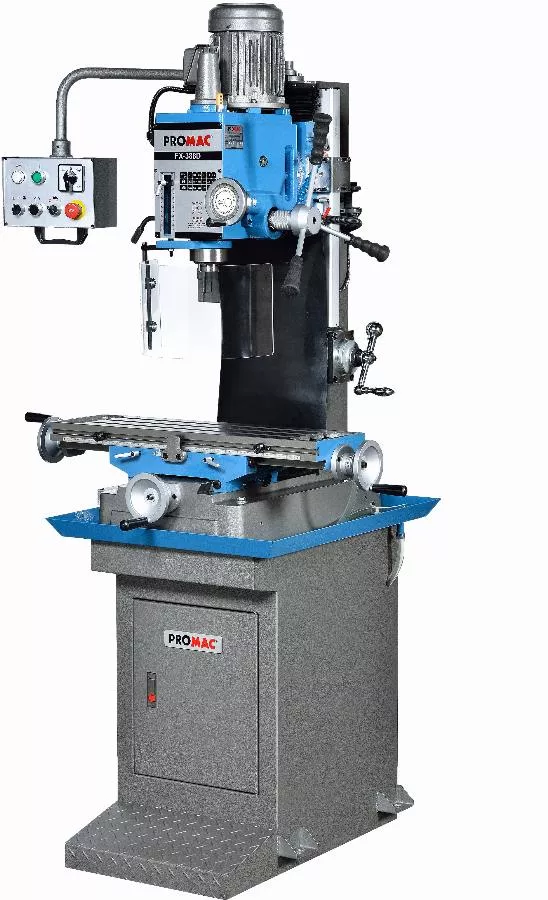 Perceuse Fraiseuse 400V 12 vitesses PROMAC avec socle - FX-388D Perceuse Fraiseuse 400V 12 vitesses PROMAC avec socle - FX-388D