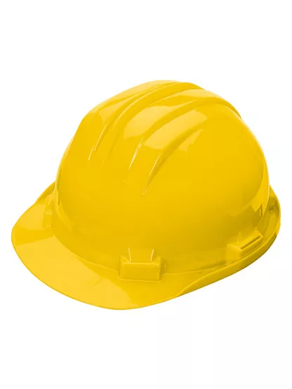 Casque de chantier en polyéthylène - Jaune - SINGER FRERES - CAS5RSY