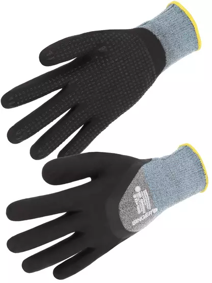 Gants de manutention en polyamide enduit 3/4 - Picots nitrile - T.6 - SINGER - NYMFIT0106