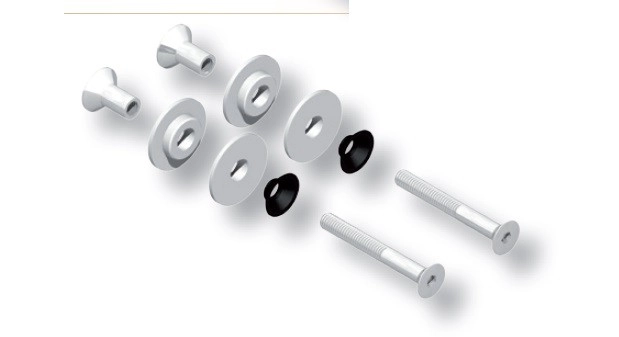 Kit fixation traversante Diva X LA CROISÉE DS pour 2 poignées sur porte en verre - DS7308 Kit fixation traversante Diva X LA CROISÉE DS pour 2 poignées sur porte en verre - DS7308