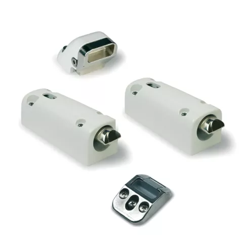 Kit de penes haut et bas FAPIM avec gache 8401 blanc 9010 pour crémone pompier Panama - 8401_32 Kit de penes haut et bas FAPIM avec gache 8401 blanc 9010 pour crémone pompier Panama - 8401_32