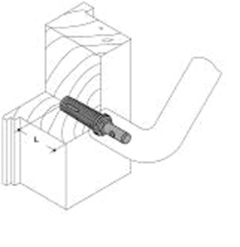 Fixation inox simple face goupille 46 mm HEWI - BA5.1