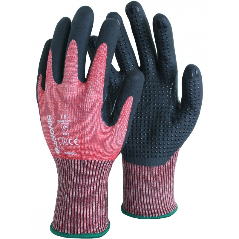 Gant SINGER nitrile mousse - Protection coupure D T.9 - PHD5RED09