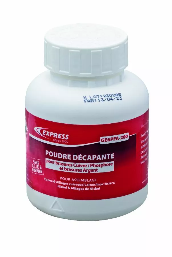 Poudre décpante EXPRESS 200 g - Brasures Cuivre/Phosphore-Argent - GE6PFA-200