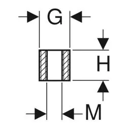 Mamelon de réduction GEBERIT G.1/2" - 362.842.26.1