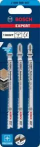 Carte 3 Lames Bois Dur 117 mm BOSCH Bi-Métal Précision T308BFP - 2608900547