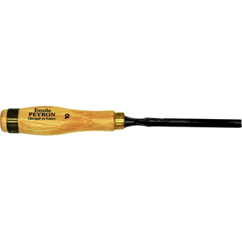 Gouge de sculpteur - 8 mm - Manche bois - Emile Peyron - 112T08