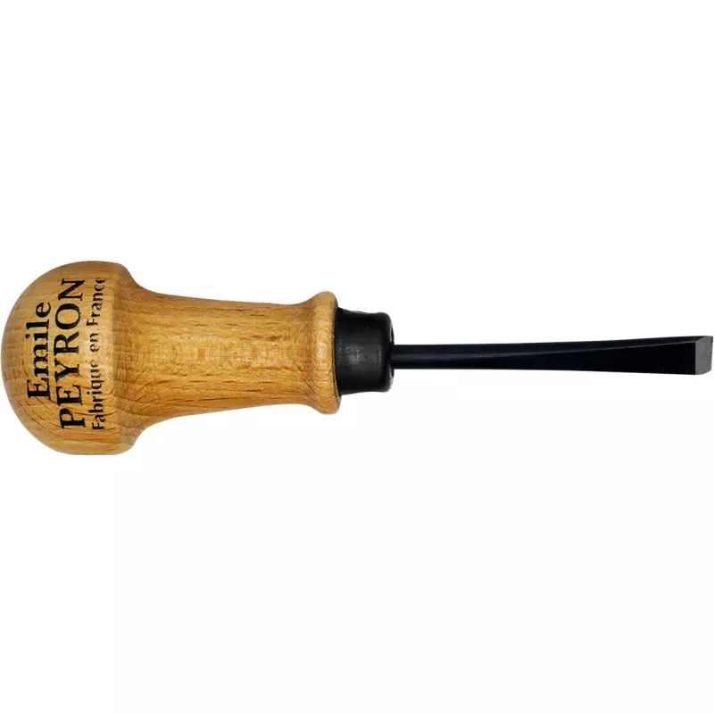 Plate Gouges Gouge de sculpteur plate droite 10 mm - Manche bois - EMILE PEYRON - 116P