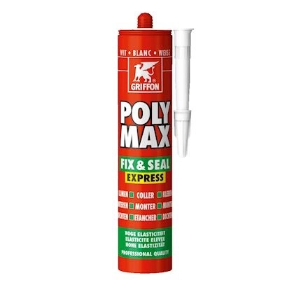 Mastic colle Poly Max Fix 1Seal Express Blanc GRIFFON cartouche 425 gr - 6150450