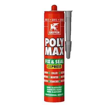 Mastic colle Poly Max Fix 1Seal Express Gris GRIFFON cartouche 425 gr - 6150456
