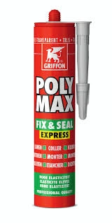 Mastic colle Poly Max Fix 1Seal Express Gris transparent GRIFFON cartouche 300 gr - 6307750