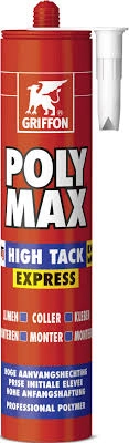 Mastic colle Poly Max High Tack Express 45kg/cm² GRIFFON Blanc 435 gr - 6303764