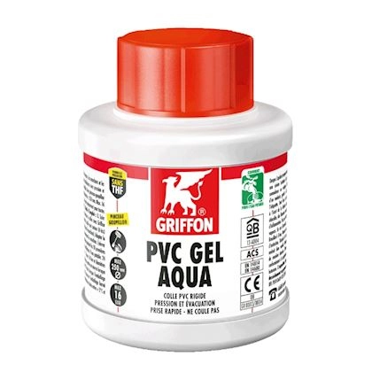 Colle PVC Gel Aqua spéciale eau potable GRIFFON pot 250 ml - 6140214