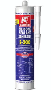 Silicone sanitaire Blanc S-200 Acrylique GRIFFON cartouche 300 ml - 1249326 Silicone sanitaire Blanc S-200 Acrylique GRIFFON cartouche 300 ml - 1249326