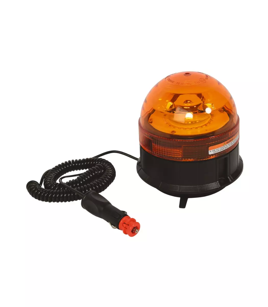 Girophare LED homologué et aimanté avec prise allume-cigares - 12/24V - AUTOBEST - 258131 Girophare LED homologué et aimanté avec prise allume-cigares - 12/24V - AUTOBEST - 258131