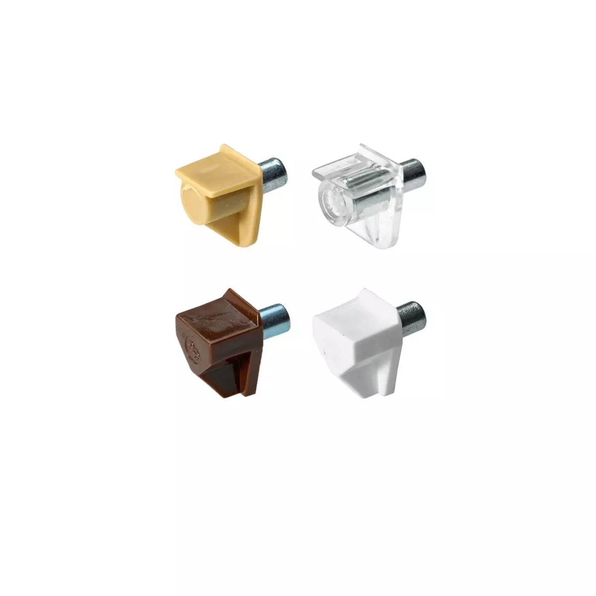 Taquets d'étagère Safety ø 5 mm, Acier, Plastique transparent - 1 pièce - HETTICH - 16180 Taquets d'étagère Safety ø 5 mm, Acier, Plastique transparent - 1 pièce - HETTICH - 16180