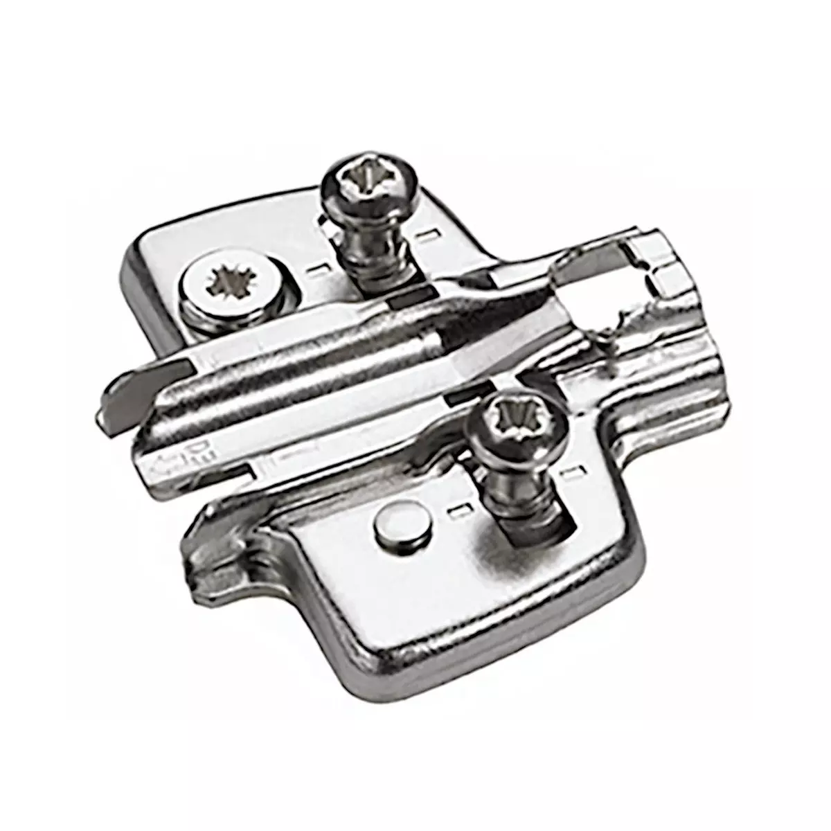 Plaque de montage cruciforme avec réglage en hauteur direct avec vis Euro prémontées - Epaisseur 1,5 mm - HETTICH - 9071666 Plaque de montage cruciforme avec réglage en hauteur direct avec vis Euro prémontées - Epaisseur 1,5 mm - HETTICH - 9071666