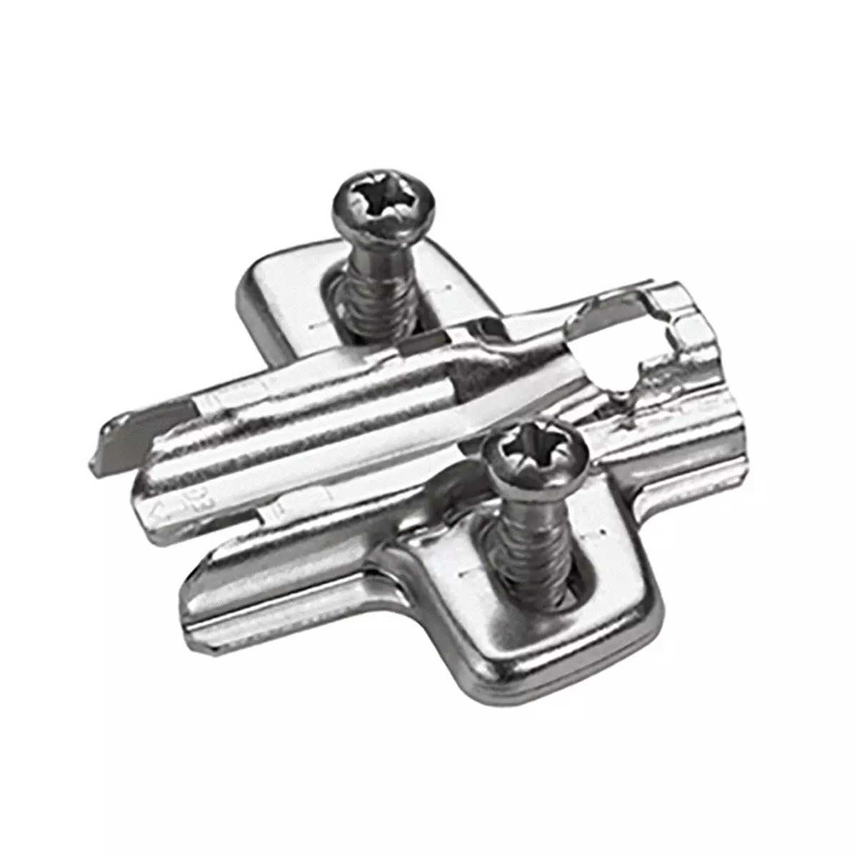 Plaque de montage cruciforme avec réglage en hauteur pour Sensys, Novisys et Intermat - HETTICH - 9071625 Plaque de montage cruciforme avec réglage en hauteur pour Sensys, Novisys et Intermat - HETTICH - 9071625
