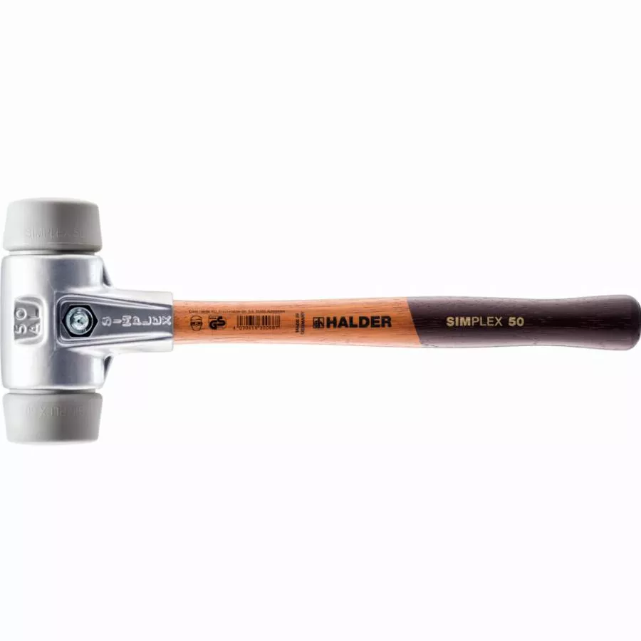 Maillet HALDER SIMPLEX TPE moyen avec boîtier en aluminium et manche en bois - D=60 mm - 3103.060 Maillet HALDER SIMPLEX TPE moyen avec boîtier en aluminium et manche en bois - D=60 mm - 3103.060