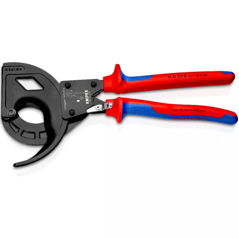 Coupe-câbles à cliquet - 320 mm - D. 60 mm - KNIPEX - 9532320