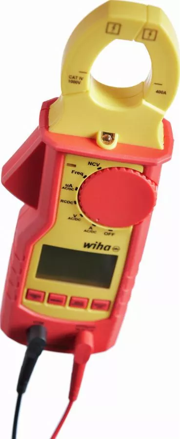 Pince ampèremétrique WIHA jusqu'à 1000 V AC Cat. IV + 2 piles AAA incluses - 45219 Pince ampèremétrique WIHA jusqu'à 1000 V AC Cat. IV + 2 piles AAA incluses - 45219