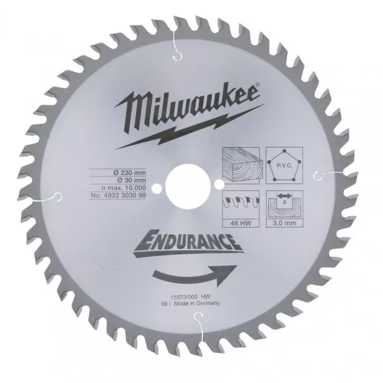 Lame scie circulaire MILWAUKEE Ø230 48dents - 4932303099
