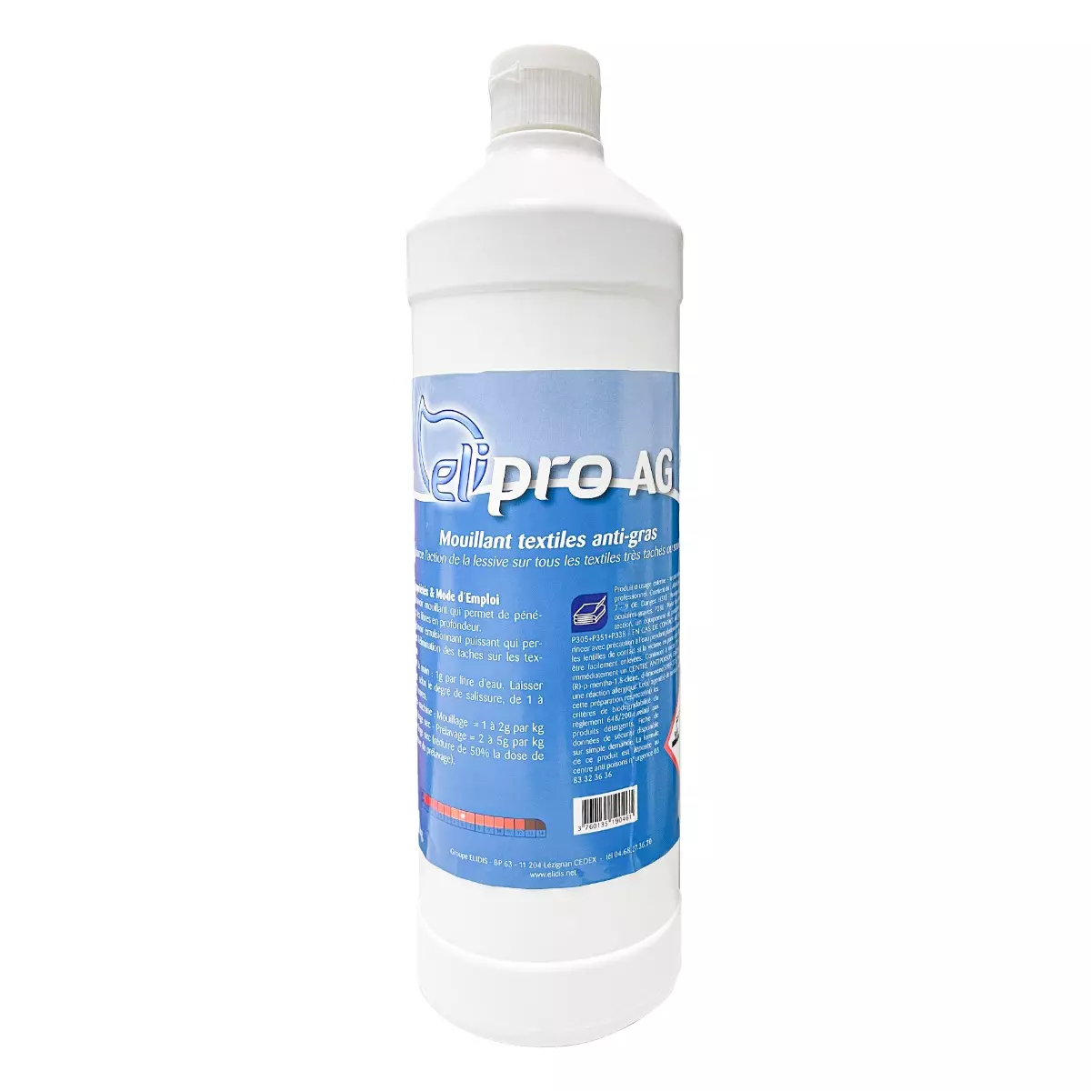 Mouillant ELIDIS Elipro AG - Textile anti-gras - 1 kg - LINAG001
