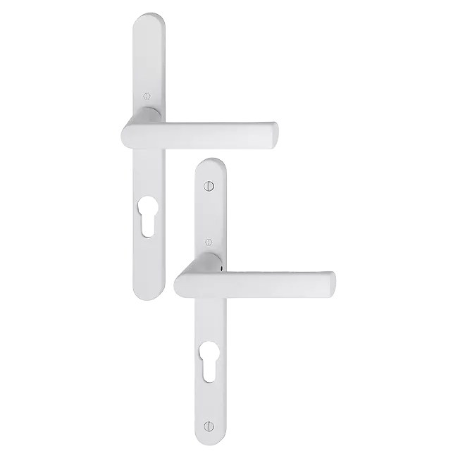 Ensemble poignées pour portes-fenêtres Hamburg plaque étroite - HOPPE - 12004XXX