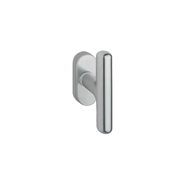 Poignée de fenêtre T Cortina en aluminium - Carré 7x35 - Vis  5x40 - Alu aspect inox - HOPPE - 2320438