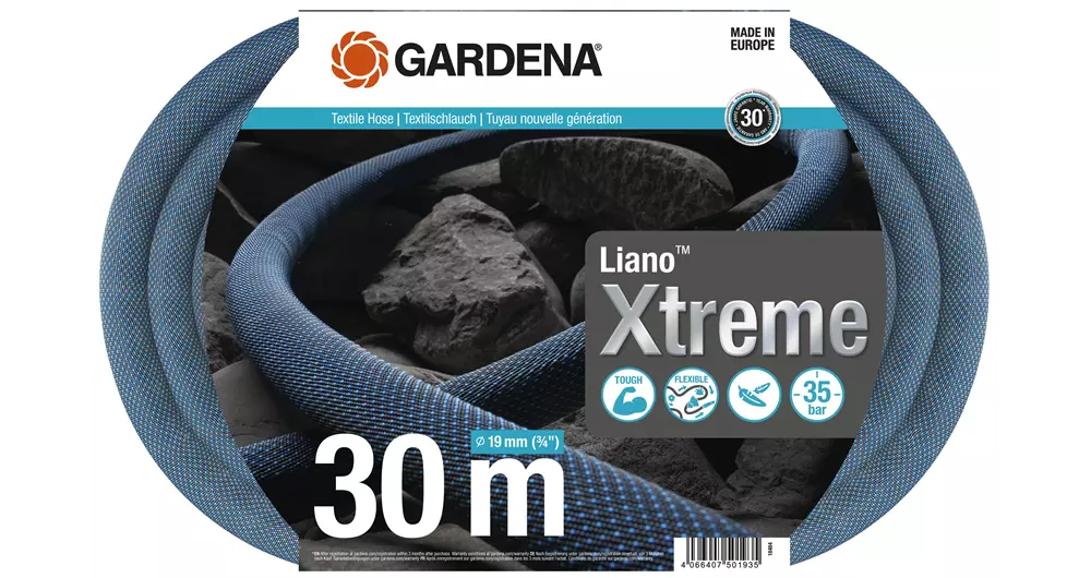 Tuyau Textile Hose Liano Xtreme 19 mm (3/4") - 30 m - GARDENA - 18484-20