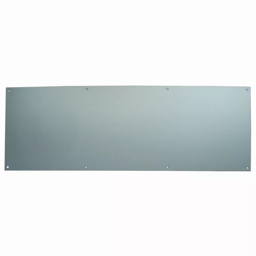 Plinthe de protection percée et fraisée DUVAL bas de porte - Alu argent 730 x 250 mm - 11-0102-1120