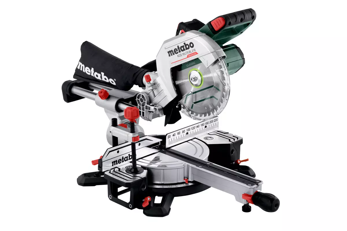 Scie à onglets sans fil KGS 18 LTX BL 216 + 1 Batterie 4 Ah - METABO - 614216920 Scie à onglets sans fil KGS 18 LTX BL 216 + 1 Batterie 4 Ah - METABO - 614216920
